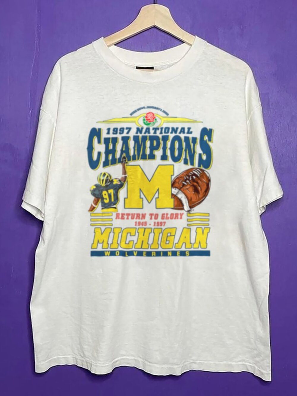 Vintage Michigan Wolverines Football Shirt, 90s University of Michigan Shirt Tee